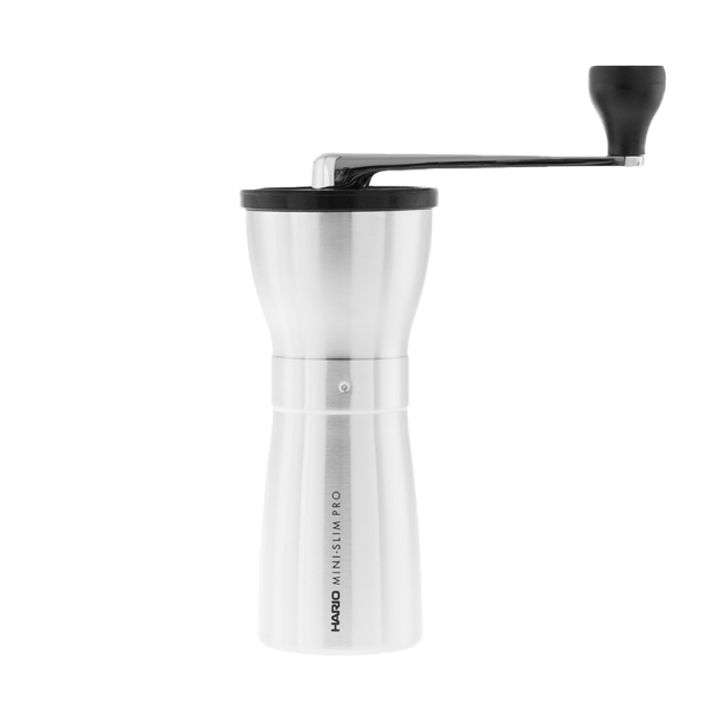 Hario Ceramic Coffee Mill Mini Slim PRO Silver - Młynek do kawy